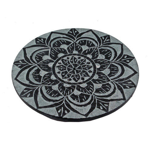 Rucherstbchenhalter Lotus grauschwarz,  10cm